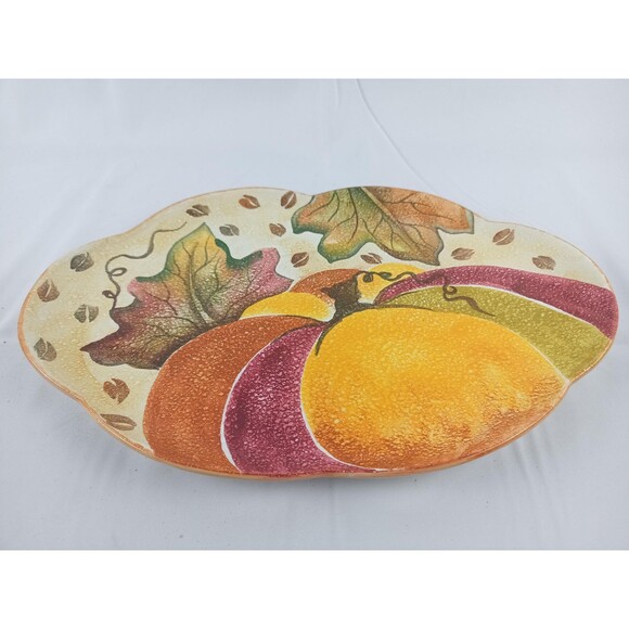 Italian Fruit Tray Made In Italy Colorful Hand Painted Ceramic Serving Tray - Picture 3 of 10